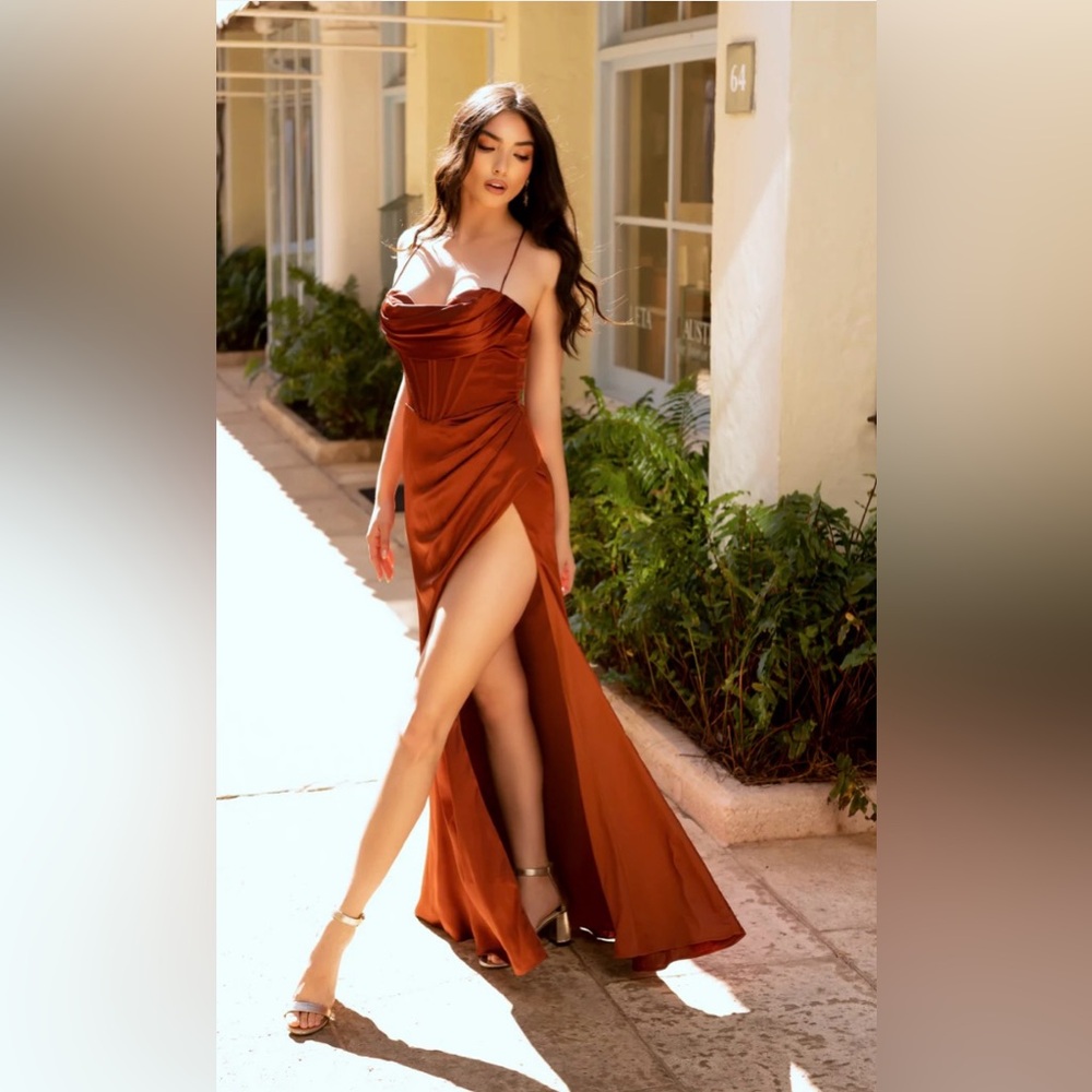 Elegant Terracotta Bridesmaid Dress – Size 4 – Worn Once